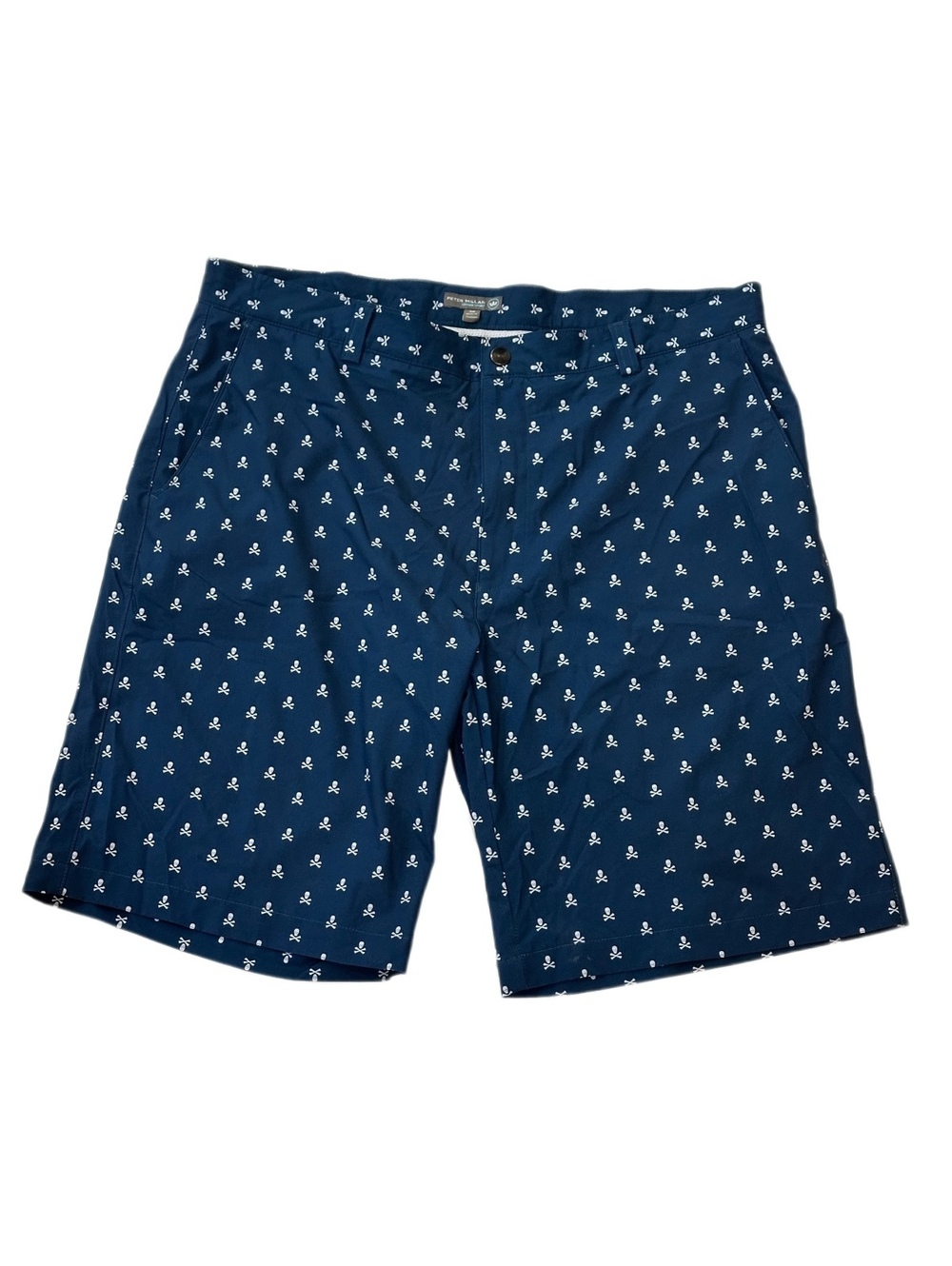 Peter Millar Skull & Crossbones Crown Sport Golf Shorts Sz38